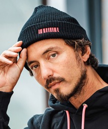 felkod(tBRbh)mko12336-Barcode Embroidery Knit Cap r[j[ jbgLbv(jbgLbv/r[j[)