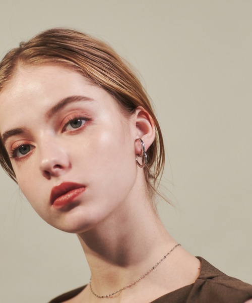 ciite'(シーテ)の「立体デザインピアス イヤーカフ風 (両耳用)(ピアス(両耳用)・レディース・ゴールド/シルバー・FREE)」の13枚目の写真