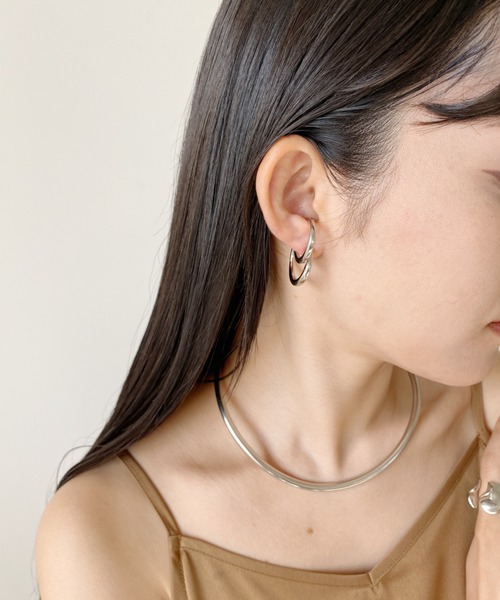 ciite'(シーテ)の「立体デザインピアス イヤーカフ風 (両耳用)(ピアス(両耳用)・レディース・ゴールド/シルバー・FREE)」の22枚目の写真
