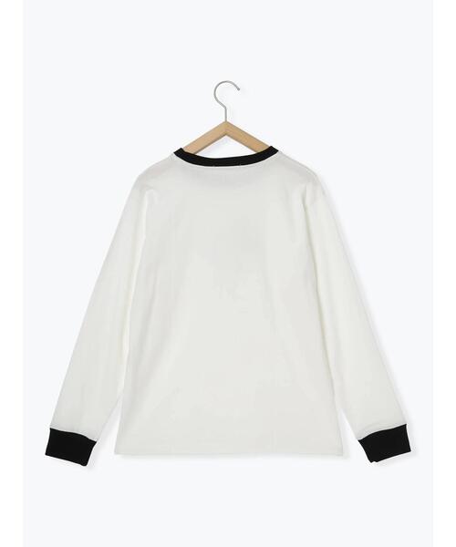 Samansa Mos2 blue(サマンサモスモスブルー)の「【Disney】ミッキー&フレンズ/アソートリンガーロンT(Tシャツ/カットソー・レディース・オフホワイト/チャコールグレー/トップグレー・F)」の10枚目の写真