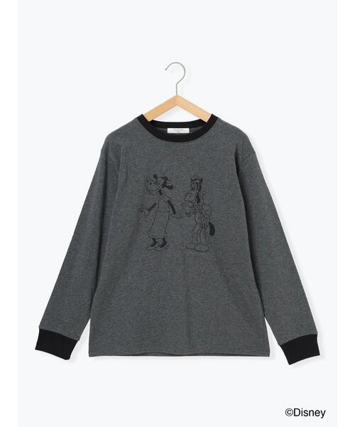 Samansa Mos2 blue(サマンサモスモスブルー)の「【Disney】ミッキー&フレンズ/アソートリンガーロンT(Tシャツ/カットソー・レディース・オフホワイト/チャコールグレー/トップグレー・F)」の17枚目の写真