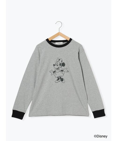 Samansa Mos2 blue(サマンサモスモスブルー)の「【Disney】ミッキー&フレンズ/アソートリンガーロンT(Tシャツ/カットソー・レディース・オフホワイト/チャコールグレー/トップグレー・F)」の18枚目の写真