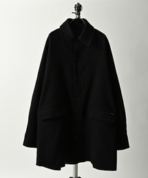 ADAM PATEK（アダムパテック）の「【ADAMPATEK/アダムパテック】wool blend over shirt coat / ウール混オーバーシャツコート（ステンカラーコート）」