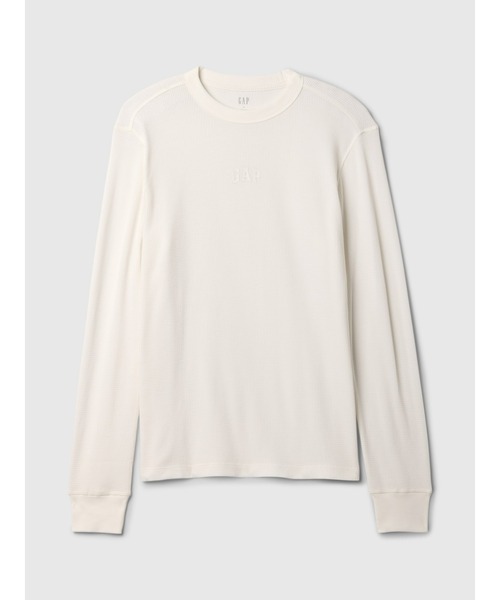 GAP(ギャップ)の「GAPロゴ ワッフルニット長袖Tシャツ(Tシャツ/カットソー・メンズ・グレー/オフホワイト/ブラック/カーキ/ネイビー・S/L/XL/XS/M)」の6枚目の写真