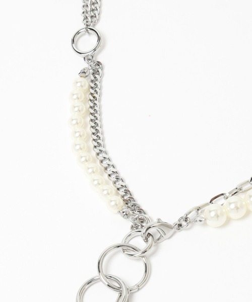 HARE(ハレ)の「ボールミックスラリエットネックレス(HARE)(ネックレス・レディース・シルバー/ホワイト/ブラック・FREE)」の16枚目の写真