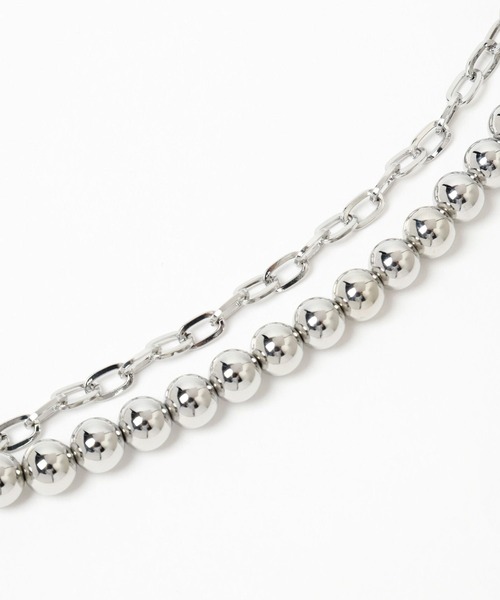 HARE(ハレ)の「ボールミックスラリエットネックレス(HARE)(ネックレス・レディース・シルバー/ホワイト/ブラック・FREE)」の19枚目の写真