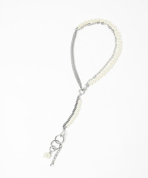 HARE(ハレ)の「ボールミックスラリエットネックレス(HARE)(ネックレス・レディース・シルバー/ホワイト/ブラック・FREE)」の20枚目の写真
