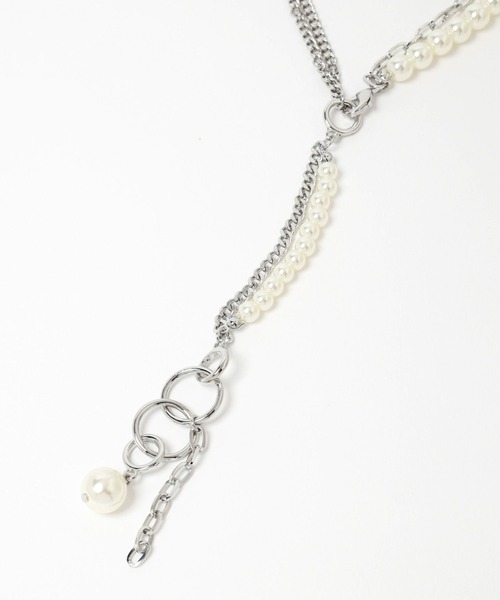 HARE(ハレ)の「ボールミックスラリエットネックレス(HARE)(ネックレス・レディース・シルバー/ホワイト/ブラック・FREE)」の21枚目の写真