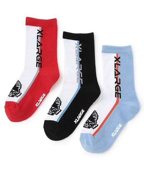 XLARGE KIDS(エクストララージキッズ)の「カラーブロックソックス(ソックス/靴下・キッズ・レッド/ブルー/ブラック・13-15cm/15-17cm/17-19cm/19-21cm)」の10枚目の写真