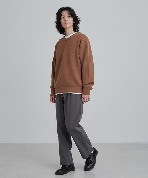 coen（コーエン）の「カ・イ・テ・キ 優秀ニット/【ソフトタッチアゼ編みニット】（ニット/セーター・メンズ・ワインレッド/ナチュラル/ロイヤルブルー/ブラック/ベージュ・S/M/L/XL）」の7枚目の写真