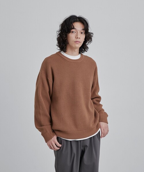 coen（コーエン）の「カ・イ・テ・キ 優秀ニット/【ソフトタッチアゼ編みニット】（ニット/セーター・メンズ・ワインレッド/ナチュラル/ロイヤルブルー/ブラック/ベージュ・S/M/L/XL）」の8枚目の写真