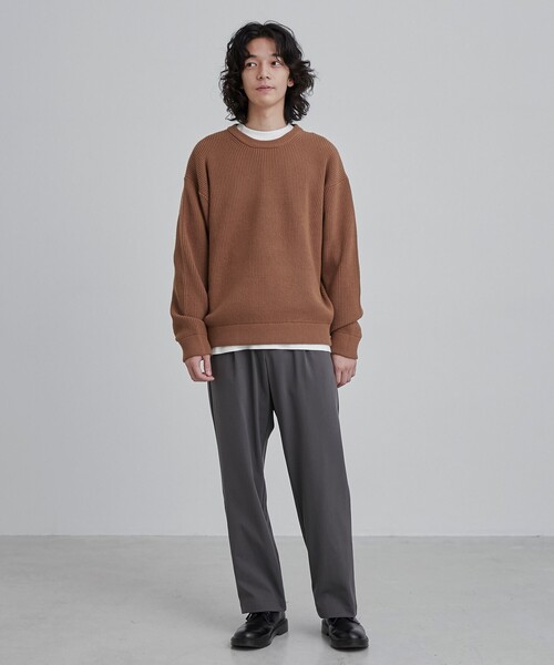 coen（コーエン）の「カ・イ・テ・キ 優秀ニット/【ソフトタッチアゼ編みニット】（ニット/セーター・メンズ・ワインレッド/ナチュラル/ロイヤルブルー/ブラック/ベージュ・S/M/L/XL）」の9枚目の写真