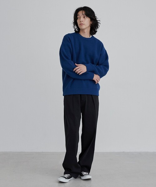 coen（コーエン）の「カ・イ・テ・キ 優秀ニット/【ソフトタッチアゼ編みニット】（ニット/セーター・メンズ・ワインレッド/ナチュラル/ロイヤルブルー/ブラック/ベージュ・S/M/L/XL）」の13枚目の写真