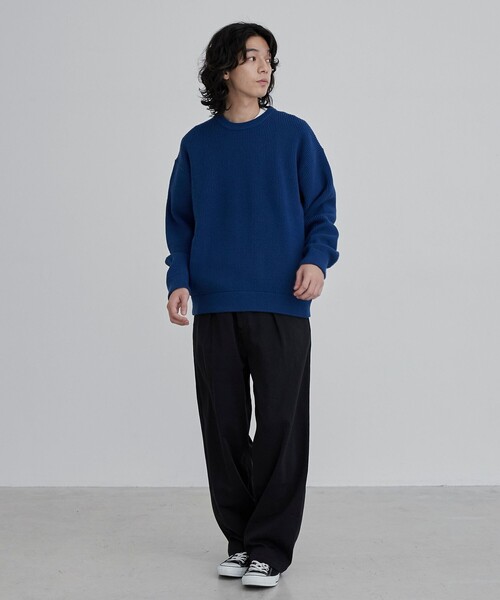 coen（コーエン）の「カ・イ・テ・キ 優秀ニット/【ソフトタッチアゼ編みニット】（ニット/セーター・メンズ・ワインレッド/ナチュラル/ロイヤルブルー/ブラック/ベージュ・S/M/L/XL）」の15枚目の写真