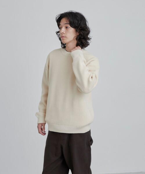 coen（コーエン）の「カ・イ・テ・キ 優秀ニット/【ソフトタッチアゼ編みニット】（ニット/セーター・メンズ・ワインレッド/ナチュラル/ロイヤルブルー/ブラック/ベージュ・S/M/L/XL）」の18枚目の写真