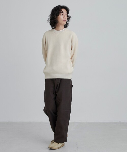 coen（コーエン）の「カ・イ・テ・キ 優秀ニット/【ソフトタッチアゼ編みニット】（ニット/セーター・メンズ・ワインレッド/ナチュラル/ロイヤルブルー/ブラック/ベージュ・S/M/L/XL）」の19枚目の写真