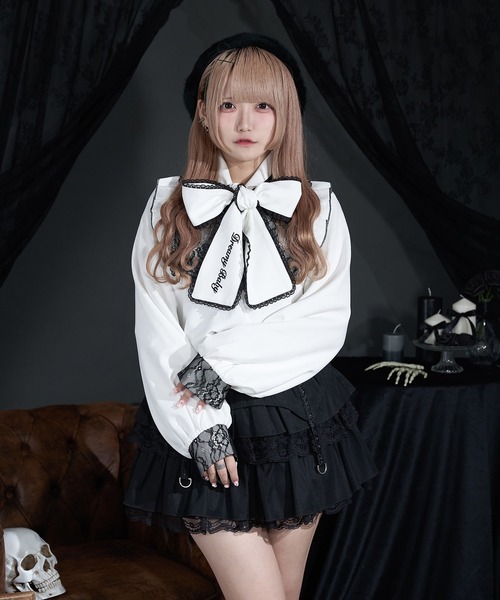 はじこい第9話深キョン着用♡SLY RUFFLE SHOLDERブラウス♡新品 SLY - はじこい深キョン着用♡SLY RUFFLE LACE STAND TOPS新品の通販