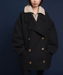 Noble | NEARbyME/ニアーバイミー Gold Botton Oversized Pea Coat(ピーコート)