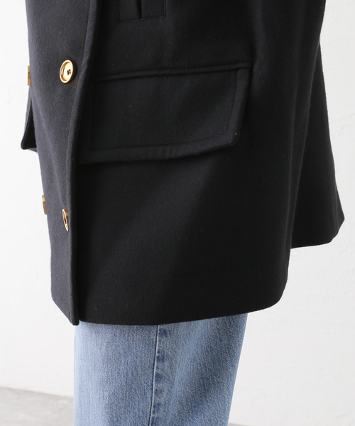 Noble(ノーブル)の「NEARbyME/ニアーバイミー Gold Botton Oversized Pea Coat(ピーコート・レディース・ブラック・FREE)」の16枚目の写真
