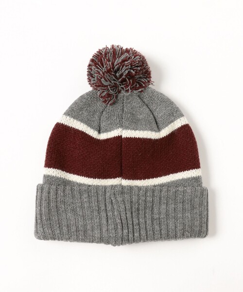 B:MING by BEAMS（ビーミングバイビームス）の「ライン ボンボン ワッチ キャップ（ニットキャップ/ビーニー・メンズ・ネイビー/グレー・ONE SIZE）」の5枚目の写真