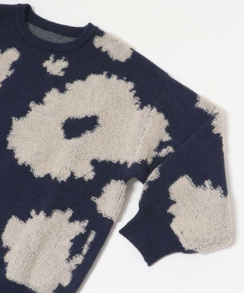 ITEMS URBANRESEARCH（アイテムズ アーバンリサーチ）の「フラワージャガードニット（ニット/セーター・レディース・グレー/ネイビー・FREE）」の18枚目の写真