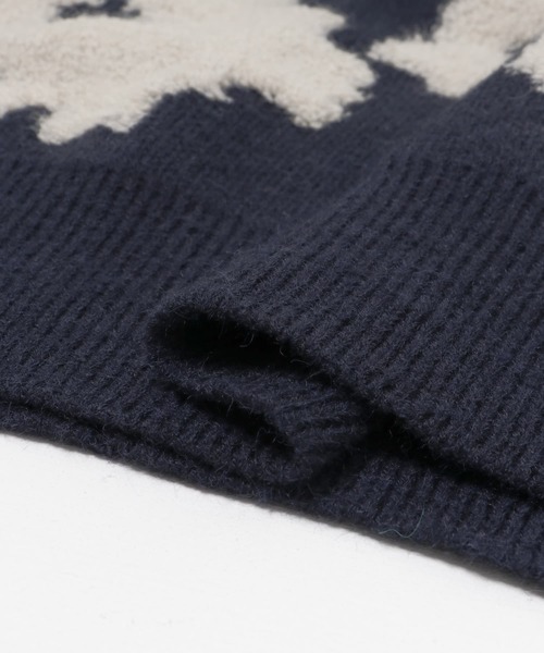 ITEMS URBANRESEARCH（アイテムズ アーバンリサーチ）の「フラワージャガードニット（ニット/セーター・レディース・グレー/ネイビー・FREE）」の21枚目の写真