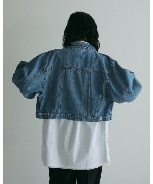 アンヌーク　anuke Short Denim Jacket セール】Short Denim Jacket（ノーカラーコート）｜anuke