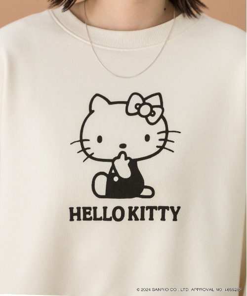 sanrio(サンリオ)の「【HELLO KITTY】ショートプルオーバー(スウェット・レディース・アイボリー/チャコール・FREE)」の22枚目の写真