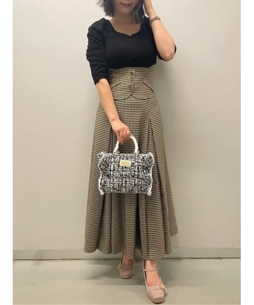 SAMANTHAVEGA（サマンサベガ）の「■公式オンラインショップ＆一部店舗限定ツイードフリルハンドバッグ（ハンドバッグ・レディース・ホワイト・FREE）」の9枚目の写真