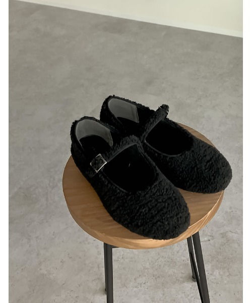 Re:EDIT(リエディ)の「ボアバレエシューズ(パンプス・レディース・アイボリー/キャメル/ブラック・MEDIUM/LARGE/SMALL)」の6枚目の写真
