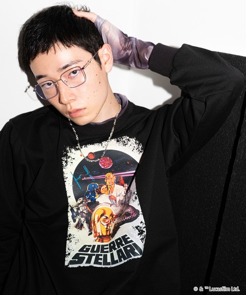 JUNRED（ジュンレッド）の「【STAR WARS COLLECTION】クルーネックスウェット（スウェット・メンズ・ブラック/チャコールグレー/ライトグレー・L/M/S）」の2枚目の写真