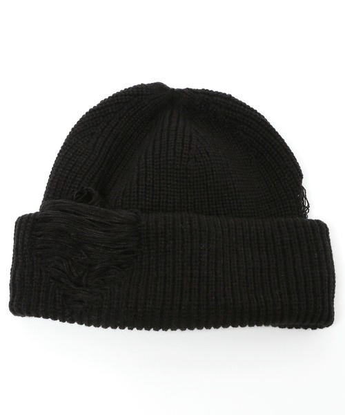 HARE(ハレ)の「ダメージニットCAP(HARE)(ニットキャップ/ビーニー・メンズ・ブラック/グレー・FREE)」の9枚目の写真