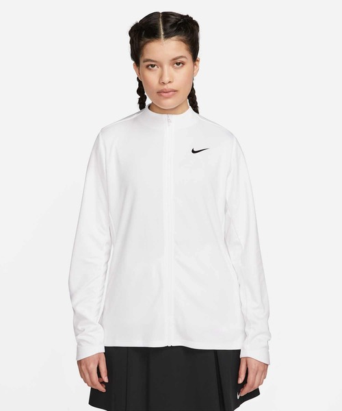 NIKE(ナイキ)の「ナイキ Dri-FIT UV アドバンテージ ウィメンズ フルジップ ゴルフトップ / Nike Dri-FIT UV Advantage Women's Full-Zip Golf Top DX1490-100 White(ジャージ・レディース・ホワイト・L/M/S/XL/XS)」の1枚目の写真