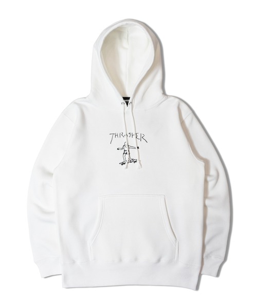 THRASHER（スラッシャー）の「THRASHER GONZ PULL PARKA（パーカー・メンズ・ブラック/ホワイト/ボルドー・M/L/XL）」の12枚目の写真