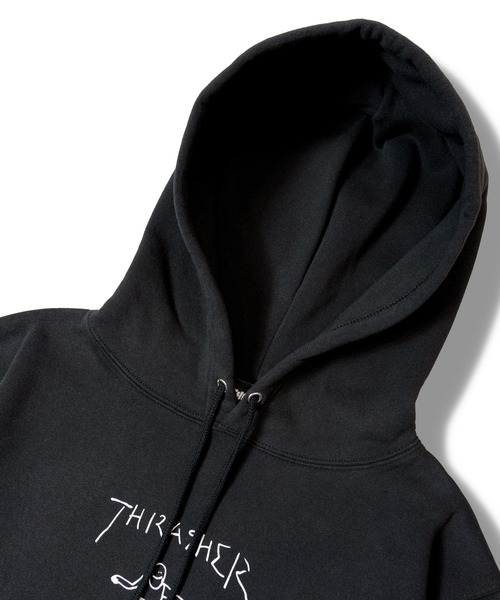 THRASHER（スラッシャー）の「THRASHER GONZ PULL PARKA（パーカー・メンズ・ブラック/ホワイト/ボルドー・M/L/XL）」の9枚目の写真