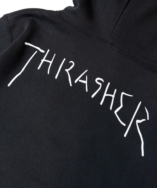THRASHER（スラッシャー）の「THRASHER GONZ PULL PARKA（パーカー・メンズ・ブラック/ホワイト/ボルドー・M/L/XL）」の4枚目の写真