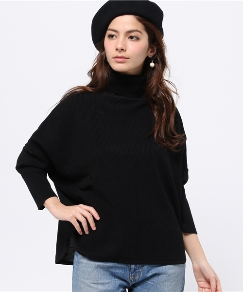 ROSE BUD(ローズバッド)の「(B.B)R52398-92DO T/N KNIT P/O(ニット/セーター・レディース・アイボリー/ブラック/キャメル・ONE SIZE)」の3枚目の写真