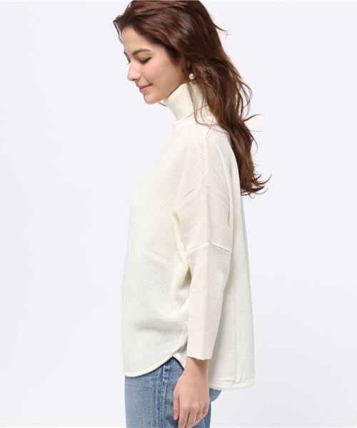 ROSE BUD(ローズバッド)の「(B.B)R52398-92DO T/N KNIT P/O(ニット/セーター・レディース・アイボリー/ブラック/キャメル・ONE SIZE)」の9枚目の写真