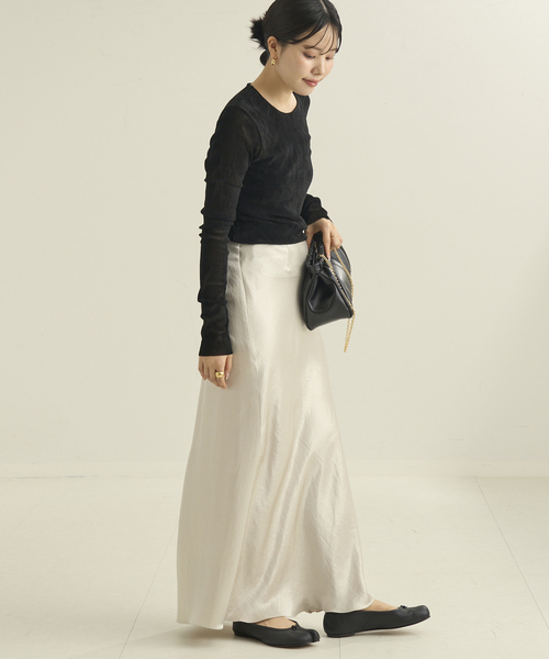 plage Flocky Mesh ロンT ホワイト プラージュ Plage 《追加予約》Flocky Mesh ロンT （ホワイト