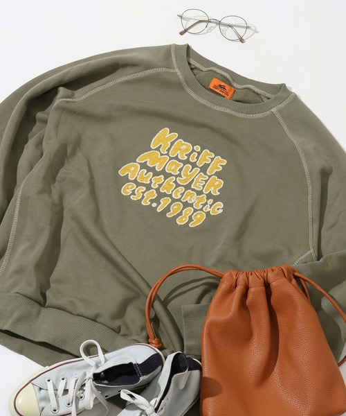 KRIFF MAYER Lady's Collection（クリフメイヤーレディースコレクション）の「のび～る裏毛スウェット（スウェット・レディース・オートミール/イエロー/カラフル/ブラック/カーキ/グレー・MEDIUM/LARGE）」の5枚目の写真