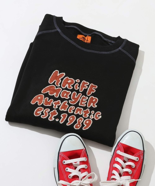 KRIFF MAYER Lady's Collection（クリフメイヤーレディースコレクション）の「のび～る裏毛スウェット（スウェット・レディース・オートミール/イエロー/カラフル/ブラック/カーキ/グレー・MEDIUM/LARGE）」の2枚目の写真