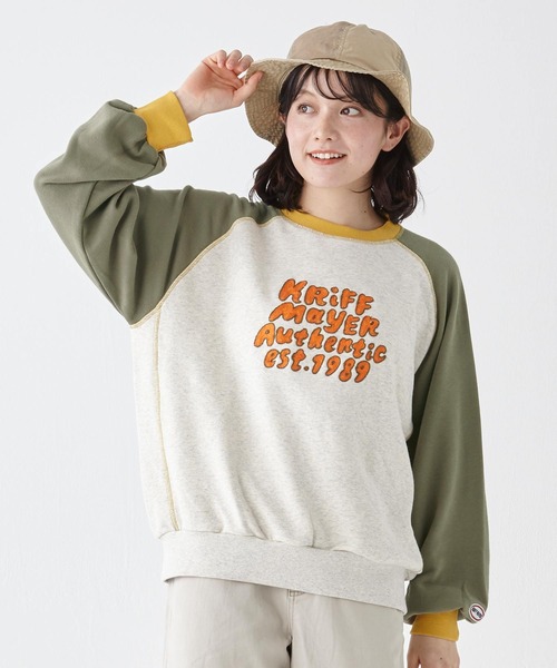 KRIFF MAYER Lady's Collection（クリフメイヤーレディースコレクション）の「のび～る裏毛スウェット（スウェット・レディース・オートミール/イエロー/カラフル/ブラック/カーキ/グレー・MEDIUM/LARGE）」の21枚目の写真