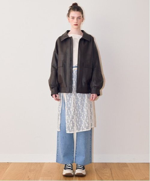 セール】レザージャケット【韓国ファッション】（ブルゾン）｜Mi-je