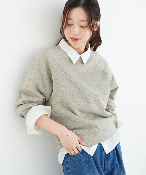 le.coeur blanc(ルクールブラン)の「ラグランラメスウェット(スウェット・レディース・グレー/ベージュ/オフホワイト・38)」の3枚目の写真