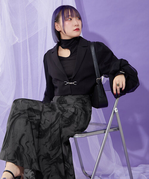 Mavie..7（メヴィセットゥ）の「【Mavie..7】袖チュールショート
