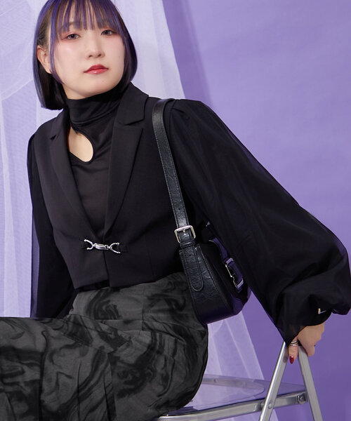 Mavie..7（メヴィセットゥ）の「【Mavie..7】袖チュールショート