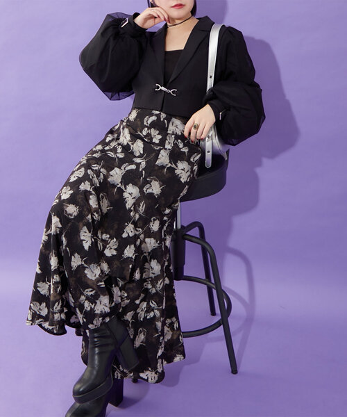 Mavie..7（メヴィセットゥ）の「【Mavie..7】袖チュールショート
