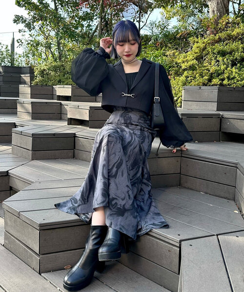 【Mavie.7】 袖チュールショートジャケット(完売品) Mavie..7】チュール袖ショートジャケット | Remind me and