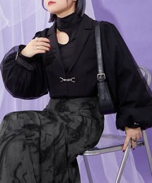 Mavie..7 | 【Mavie..7】袖チュールショートジャケット(その他アウター)
