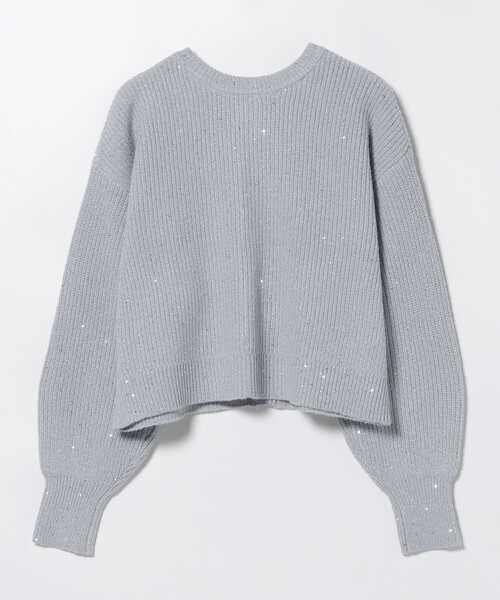 BEAMS HEART(ビームスハート)の「スパンコール ニットカーディガン(手洗い可能)(カーディガン/ボレロ・レディース・ホワイト系その他5/チャコールグレー/グレー・FREE)」の9枚目の写真